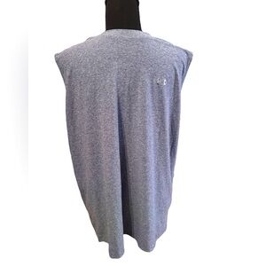 Men’s Under Armour Heat Gear blue gray athletic tank top size L NWOT